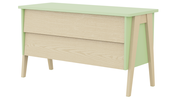 Комод Сканди 2 ящика 110,4x45x62,1 см (дуб, олива) 